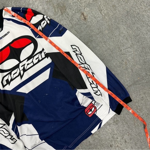 Obermeyer Long Sleeve Performance Jersey - White/Blue/Black/Red - Picture 7 of 7